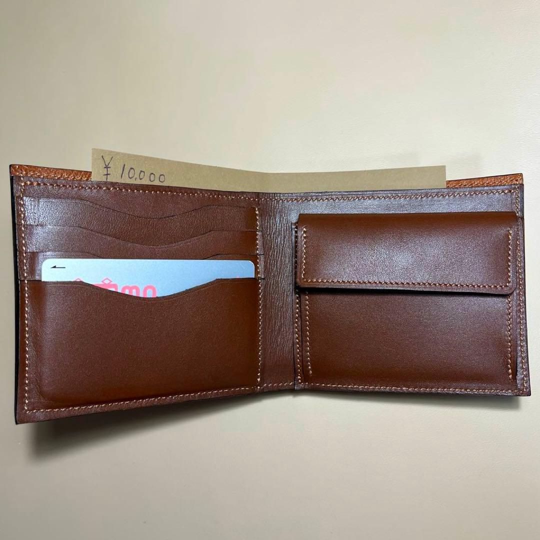 二つ折り財布　ロカド　ミュージアムコードバン　ハンドメイド