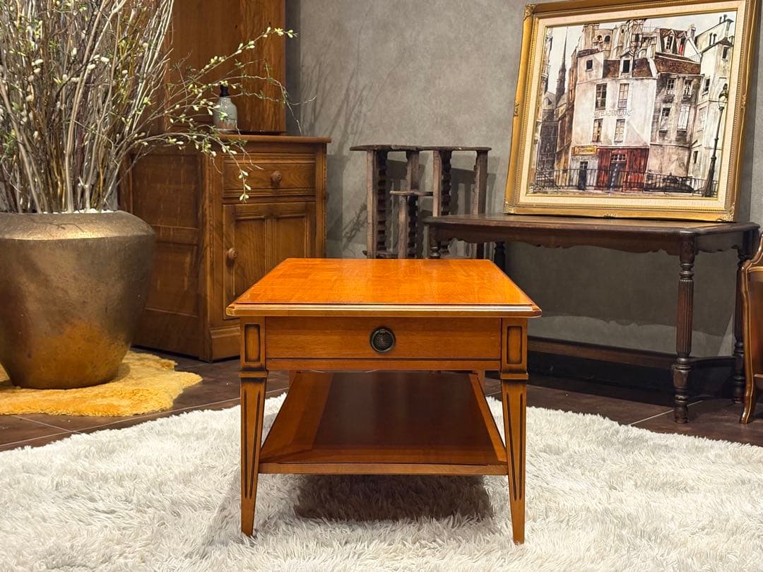 エレガントスタイル　センターテーブル　ローテーブル　引き出し　応接机　SG