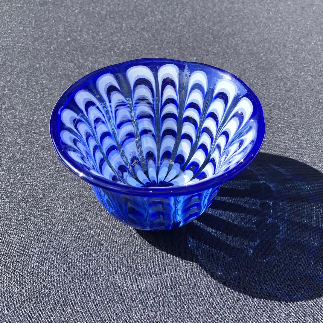 XODAS ボウル Bowl ボロシリケイトガラス Raked Cobalt W