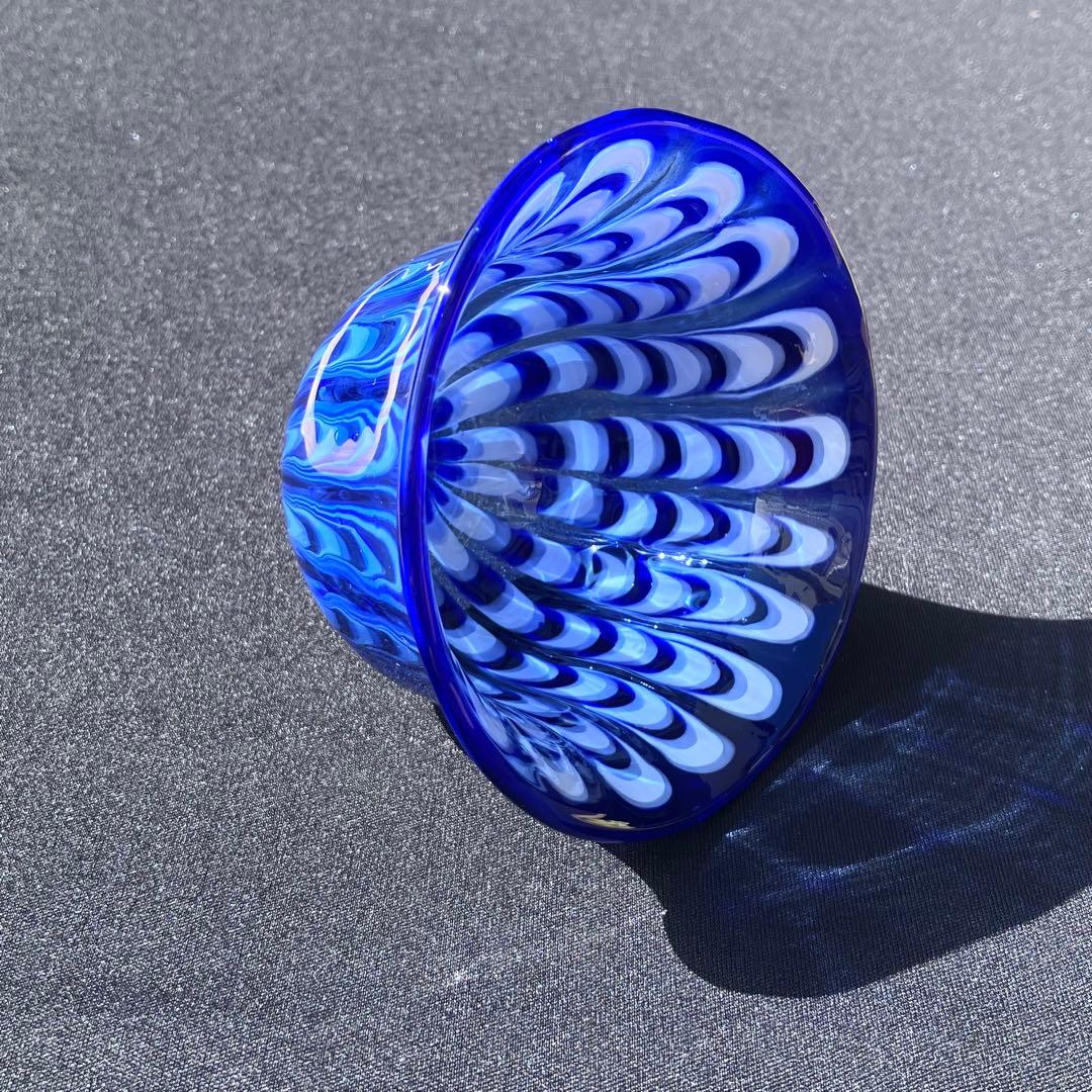 XODAS ボウル Bowl ボロシリケイトガラス Raked Cobalt W