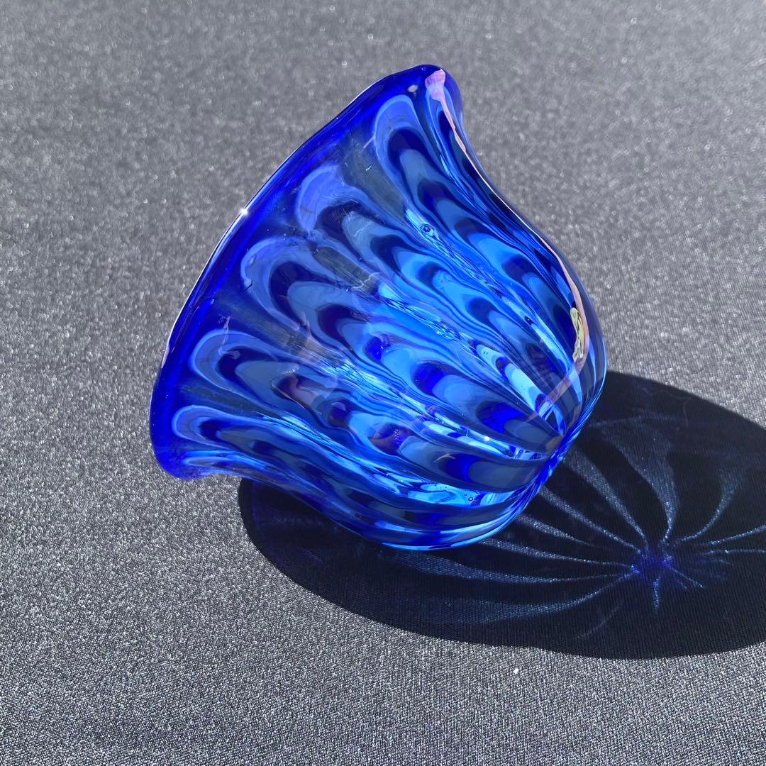 XODAS ボウル Bowl ボロシリケイトガラス Raked Cobalt W