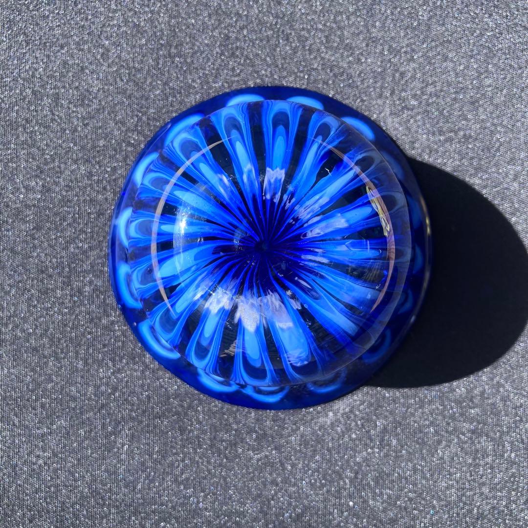 XODAS ボウル Bowl ボロシリケイトガラス Raked Cobalt W
