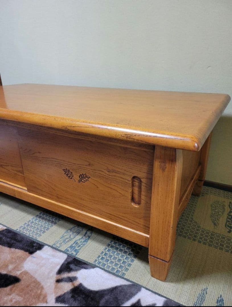 木製 カントリー テーブル 座卓 麦穂