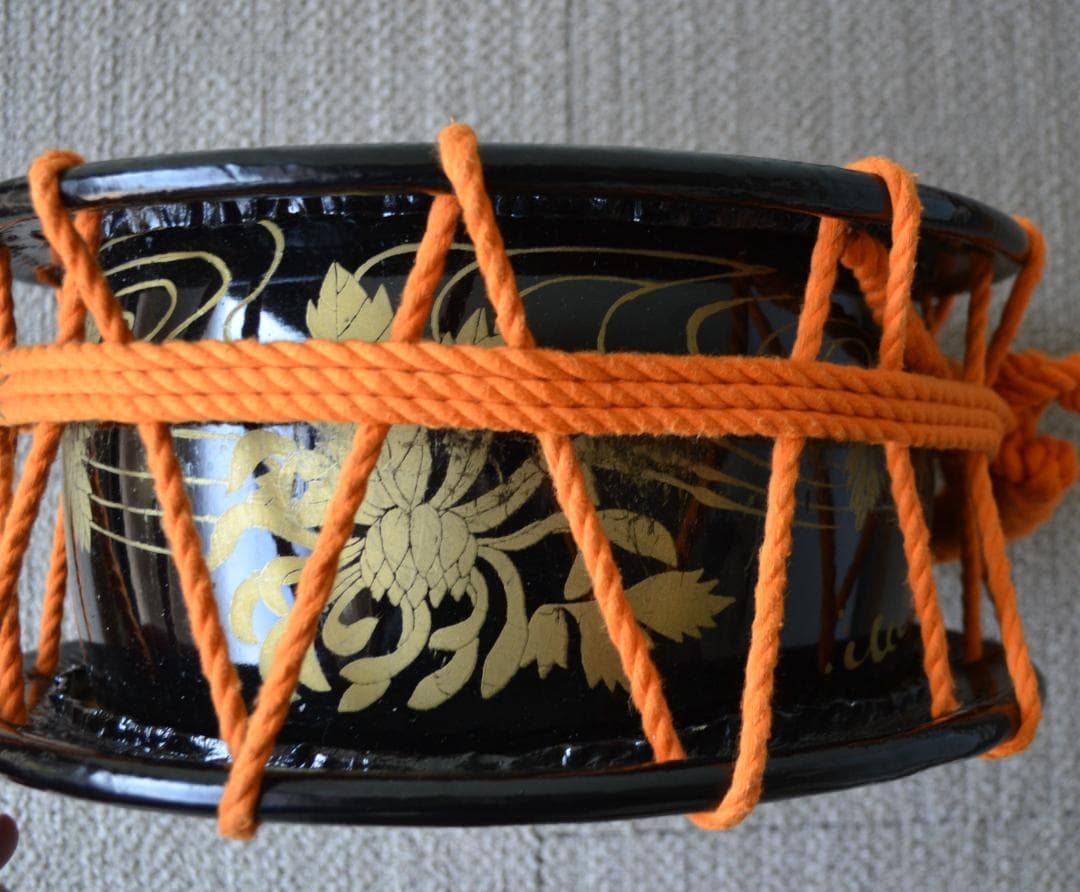 太鼓★古い和太鼓 締太鼓 台 袋付