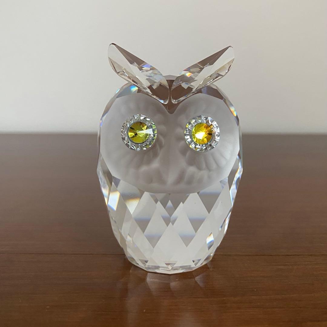 SWAROVSKI スワロフスキー クリスタル フクロウ（大）置物