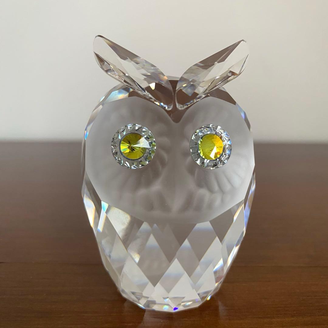 SWAROVSKI スワロフスキー クリスタル フクロウ（大）置物