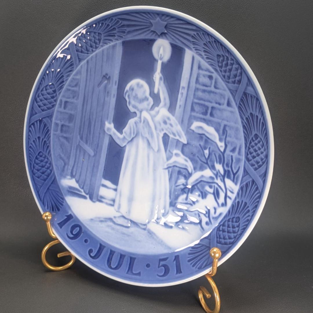 1951年 1級品 クリスマスの天使 ロイヤルコペンハーゲン イヤープレート美品