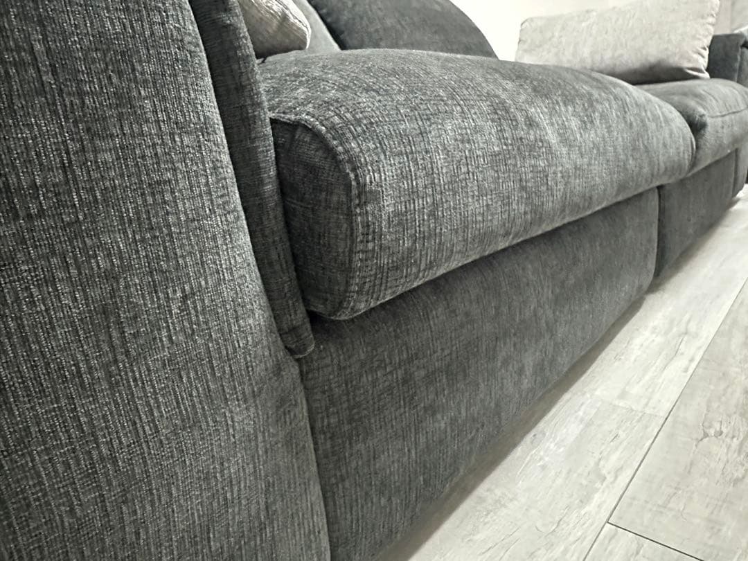 保証期間内】ニトリ3人掛けセパレートソファ (LB04 GY) ① - メルカリ