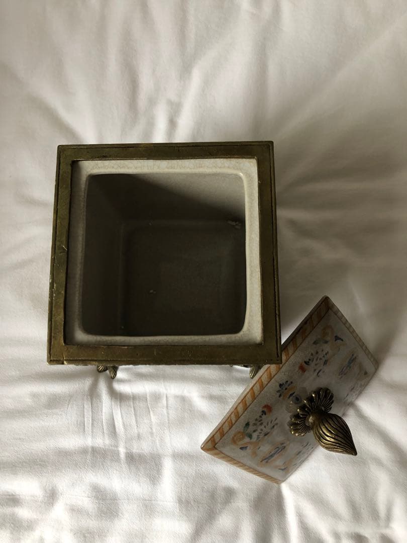 美品、伝統キャニスター(角)＃ネイティブ格雷斯中国(基源グレースチャイナ)