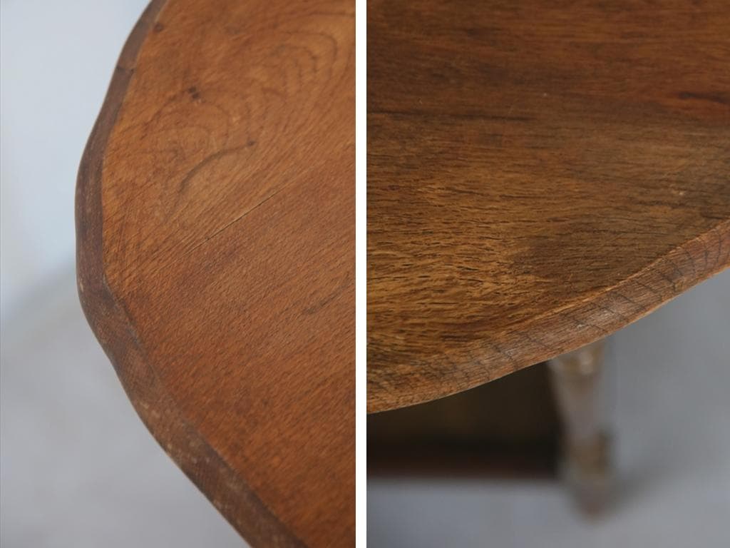 英国アンティーク木製サイドテーブル/オケージョナル机/飾り棚/花台(91-234