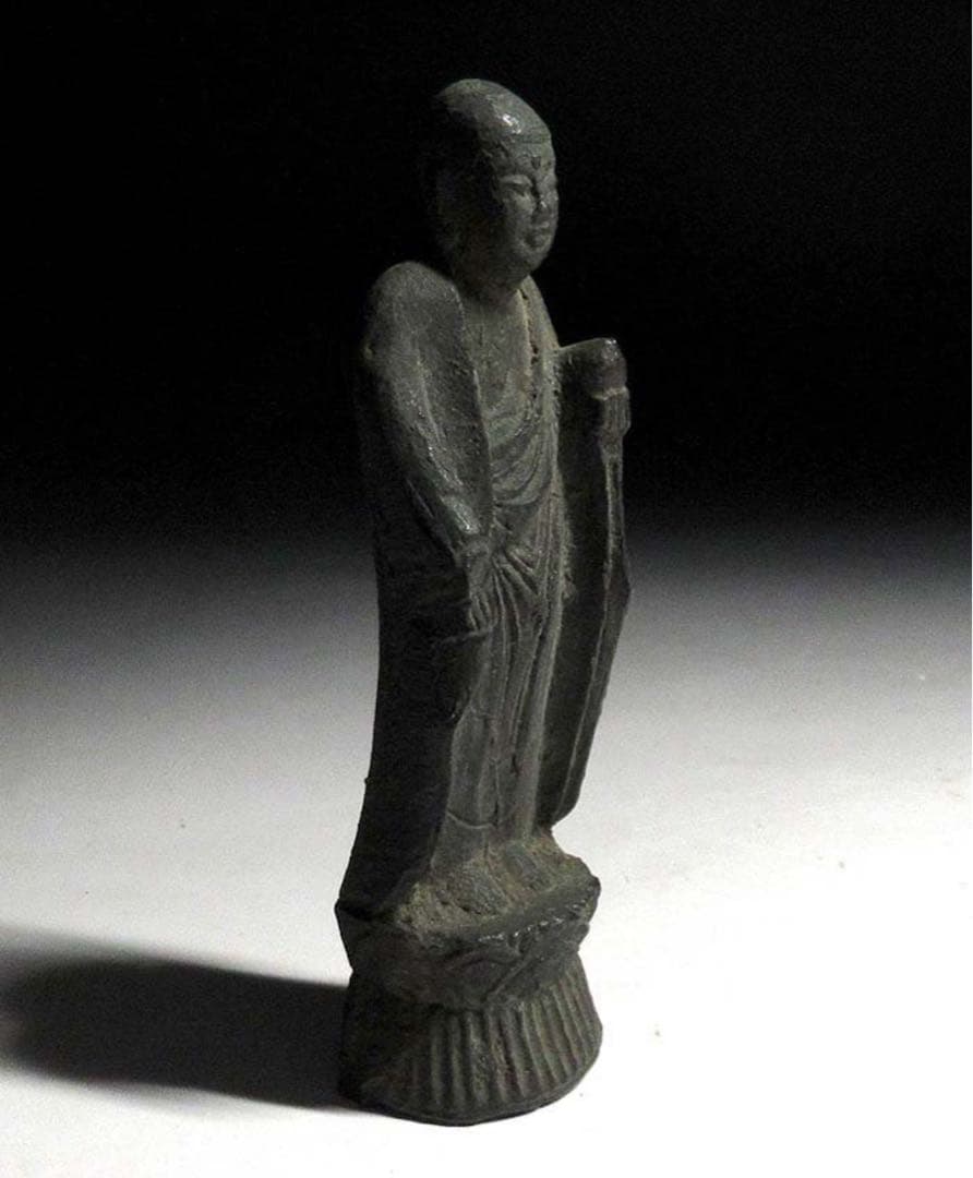 青銅製 地蔵菩薩立像 子供守り神 念持仏 金銅仏 仏像 仏教美術 骨董