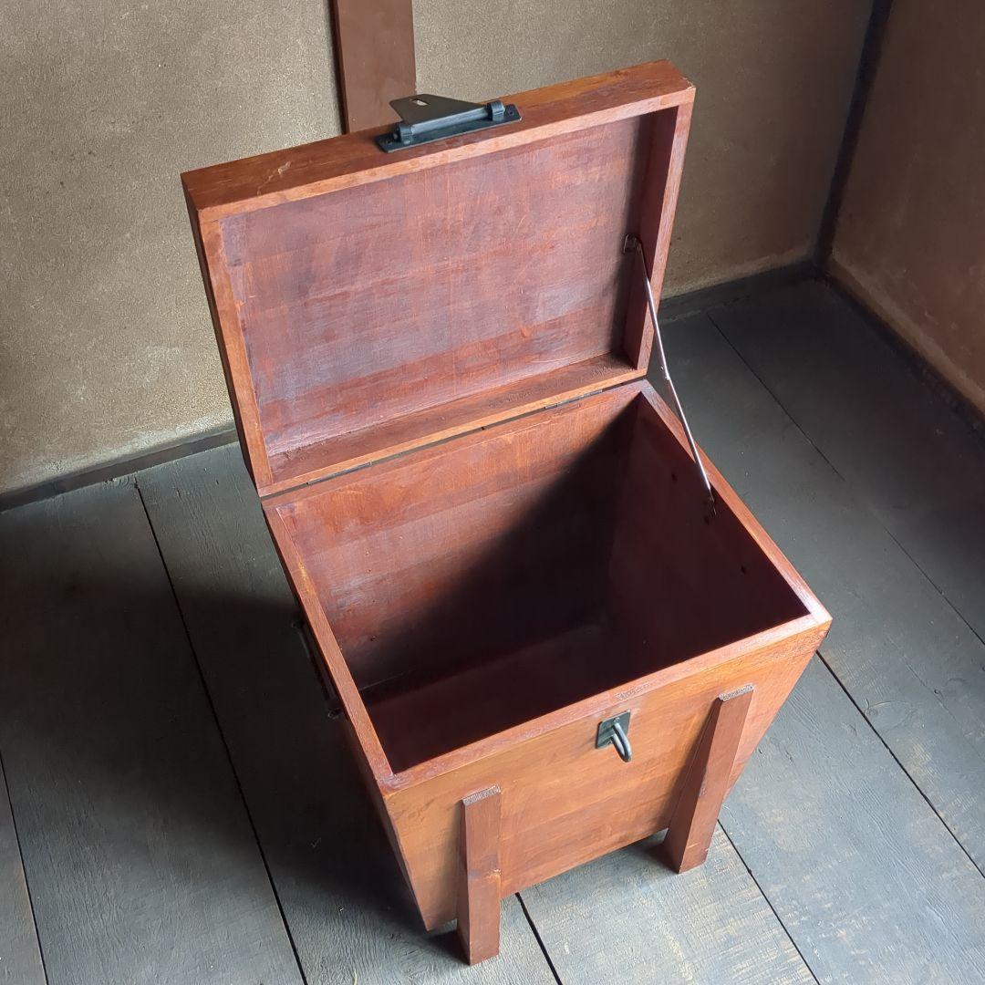 トランクボックス　収納ボックス　収納箱　道具箱　木箱　古道具