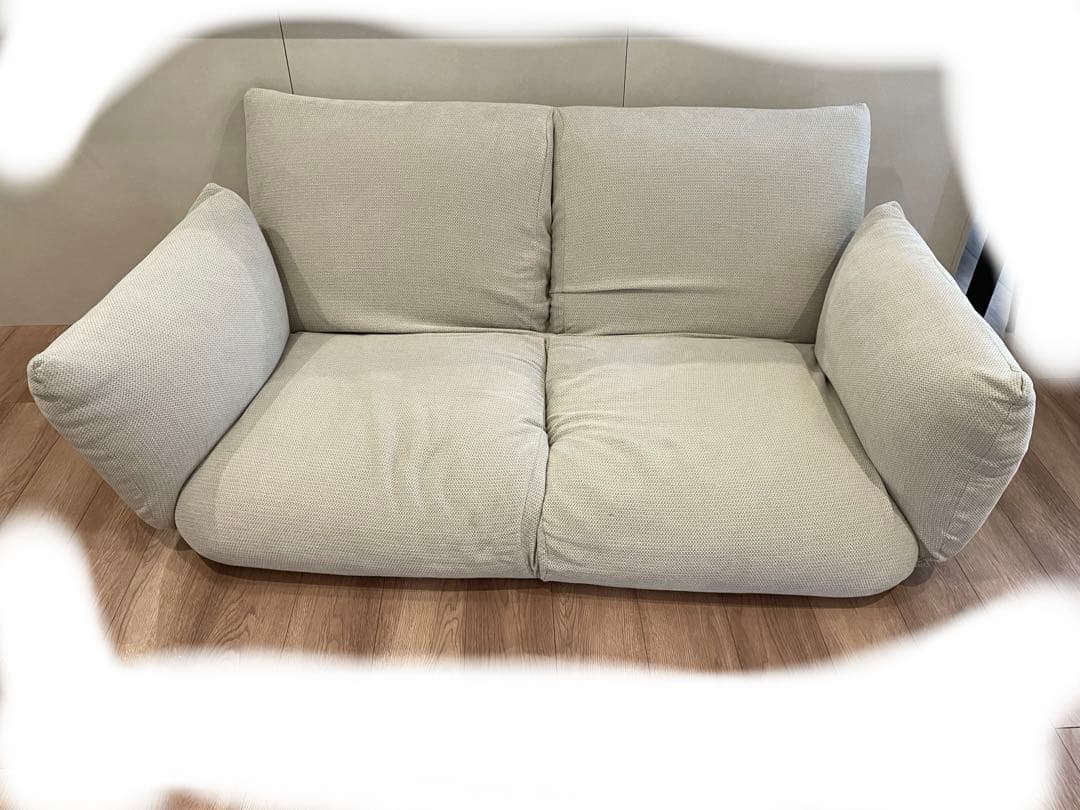 無印良品　リクライニング　フロアソファ　２シーター　ベージュ