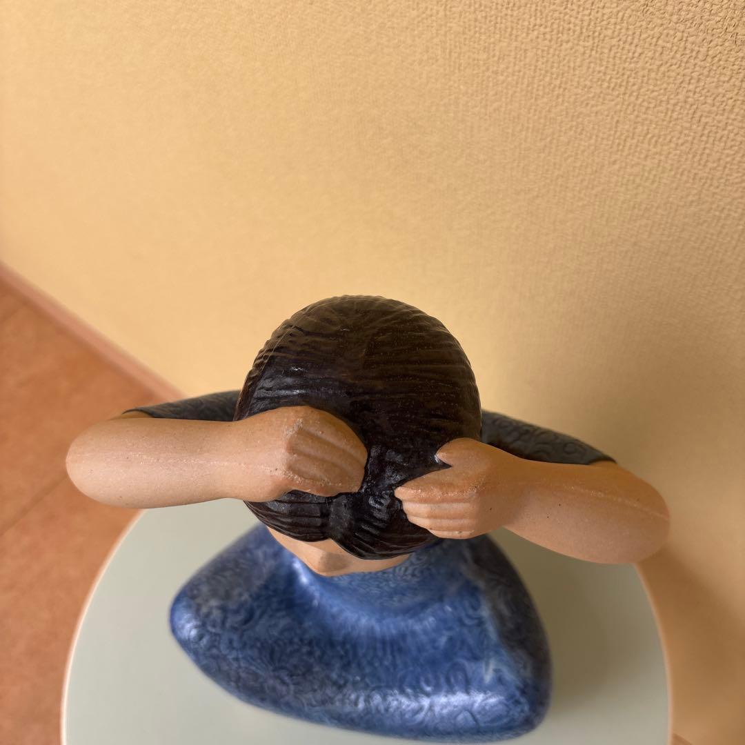 【美品】Lisa Larson リサラーソン タイの少女 大型　ヴィンテージ