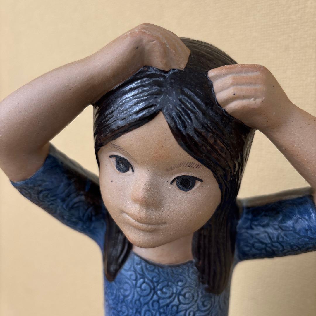 【美品】Lisa Larson リサラーソン タイの少女 大型　ヴィンテージ