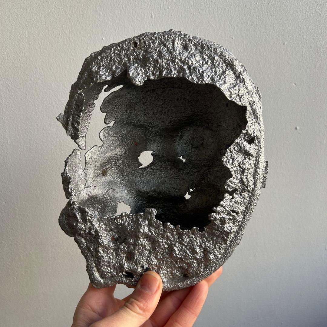 メタルひょっとこインダストリアル フェイスオブジェ 鋳造アート 彫刻アートピース