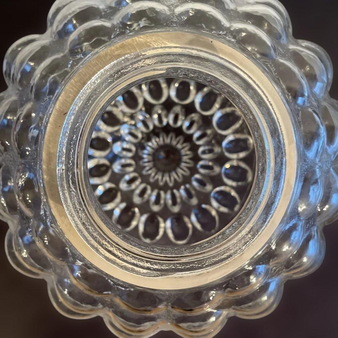 【ヴィンテージ】昭和レトロ クリアガラス バブルガラス シーリングライト 気泡