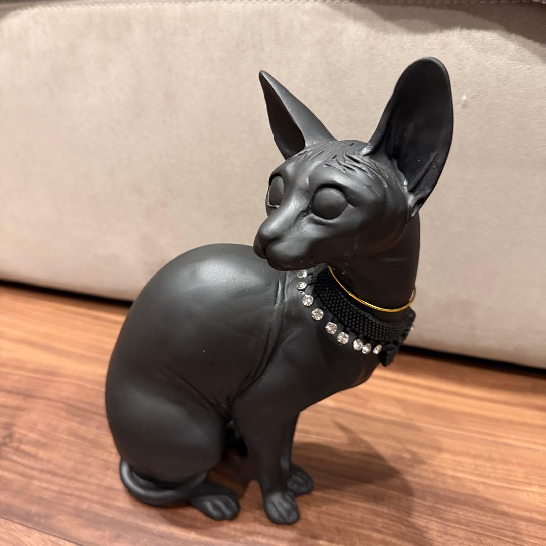 KARE シッティングキャット　オードリー　デコフィギュア　廃盤品　黒猫　置物