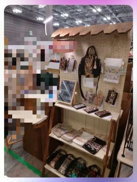 3段ラック屋根付き　ハンドメイドマルシェ折り畳み什器