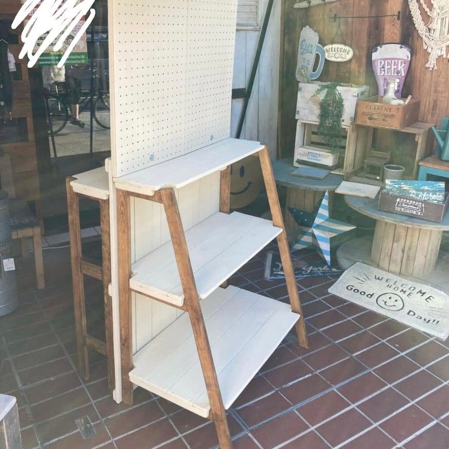 3段ラック屋根付き　ハンドメイドマルシェ折り畳み什器