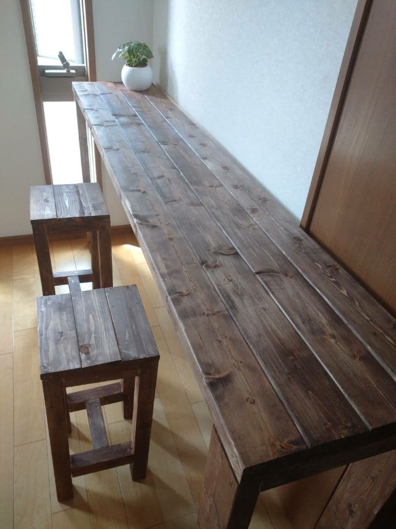 【家財便送料込み】200 アンティークロングテーブル