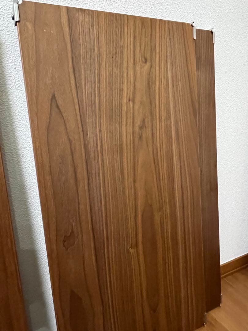 無印良品 ステンレスユニットシェルフ 追加棚　ウォールナット材 84cm幅用3枚