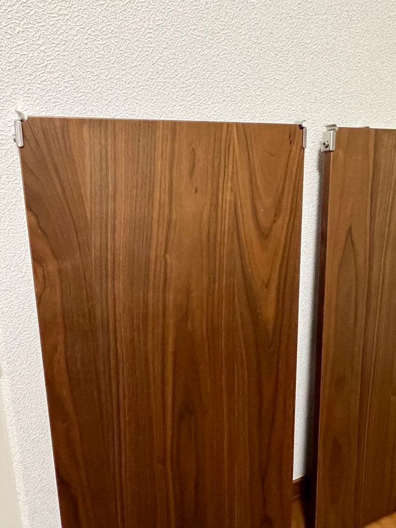 無印良品 ステンレスユニットシェルフ 追加棚　ウォールナット材 84cm幅用3枚