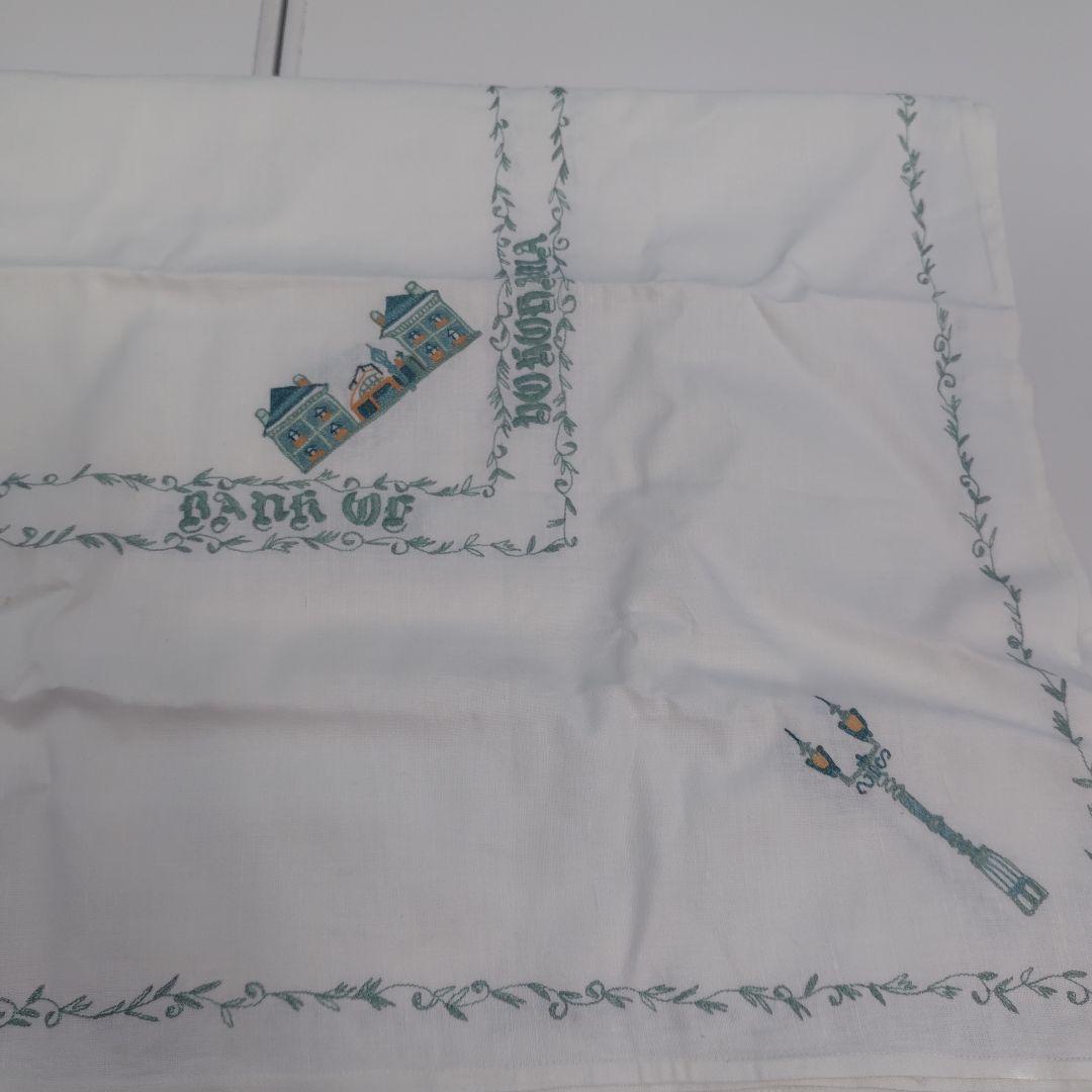 レア物　近沢レース　テーブルクロス 横浜銀行　記念