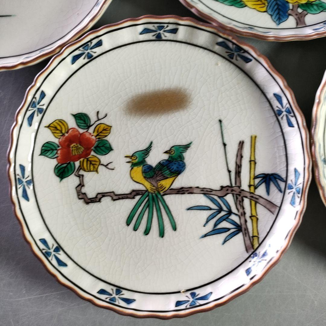 A937-2/九谷焼/九谷芳仙 造/花鳥文絵変飾皿5客/銘々皿/向付/ - メルカリ