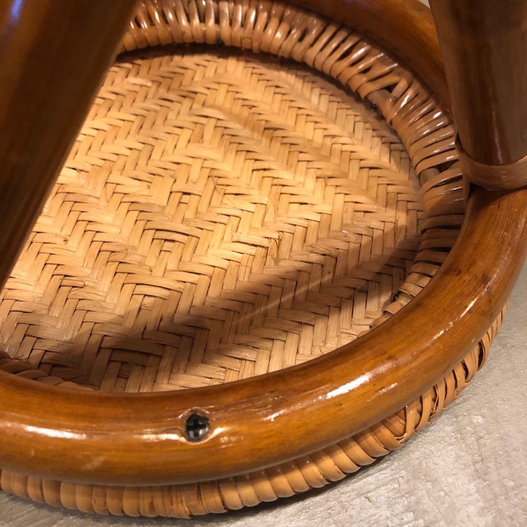 【ラタン製】ラウンドスツール　椅子　ラタン椅子　ラタン家具　腰掛け　アジアン雑貨