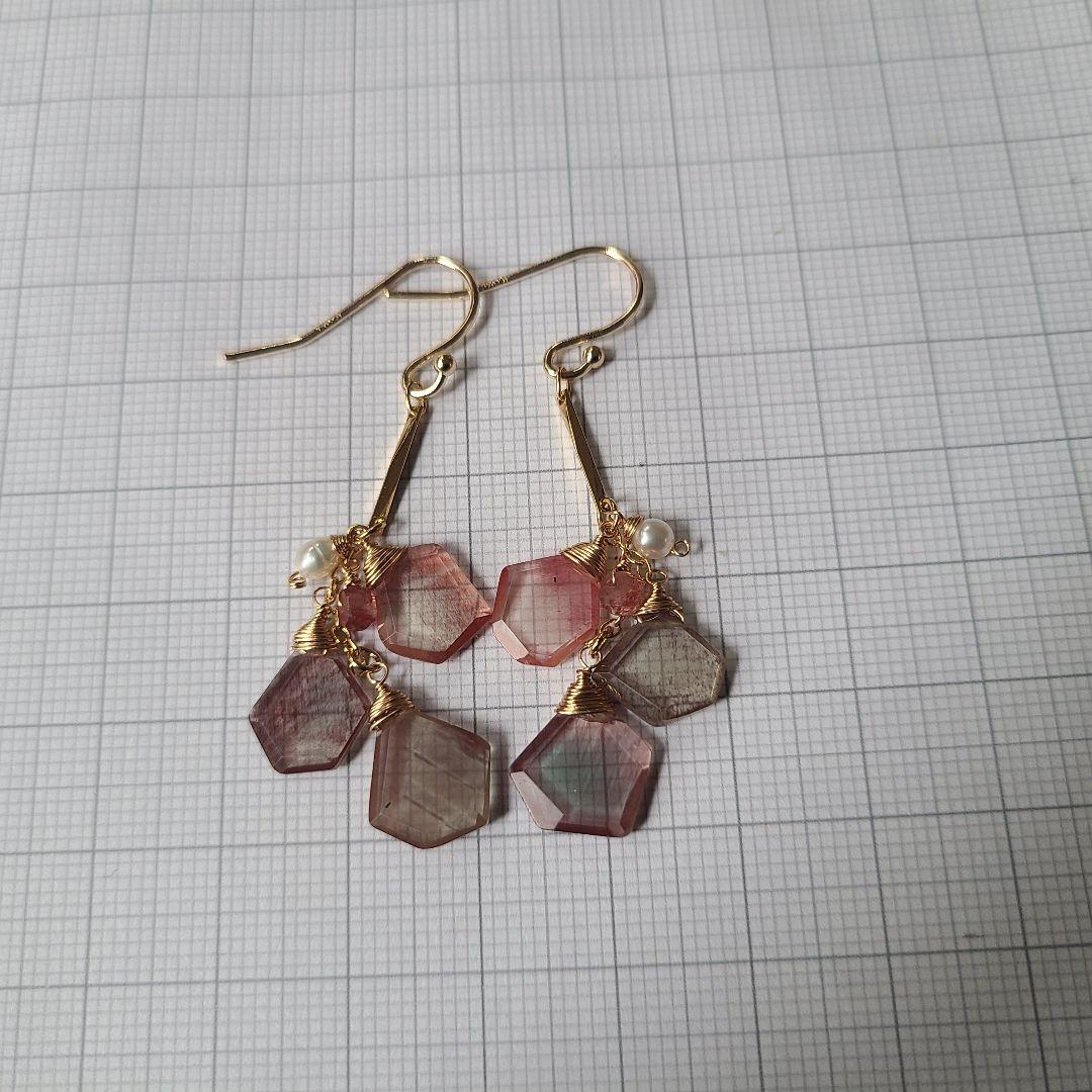 1117】ピアス アンデシン※高品質 - メルカリ