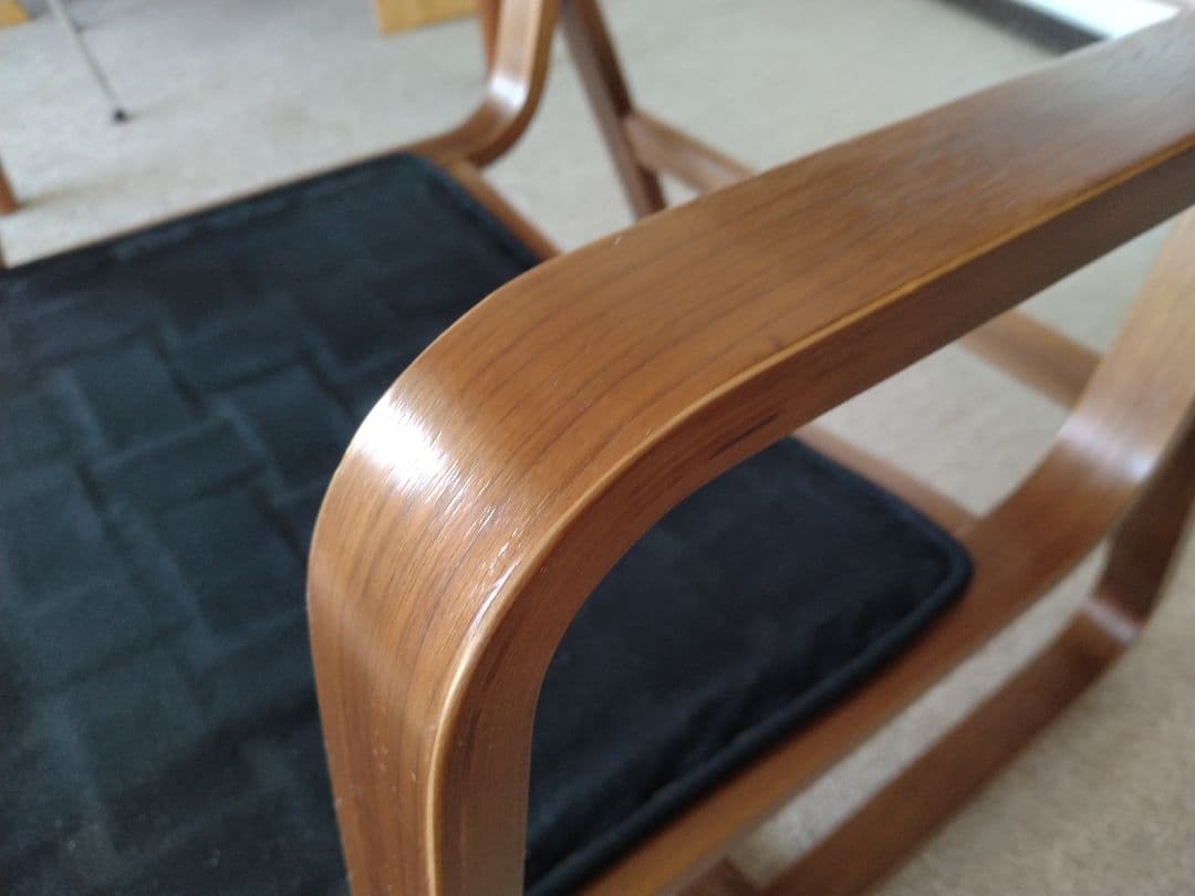 【訳あり美品】MUJI無印 ダイニングソファチェアウォールナット材/リビングでも
