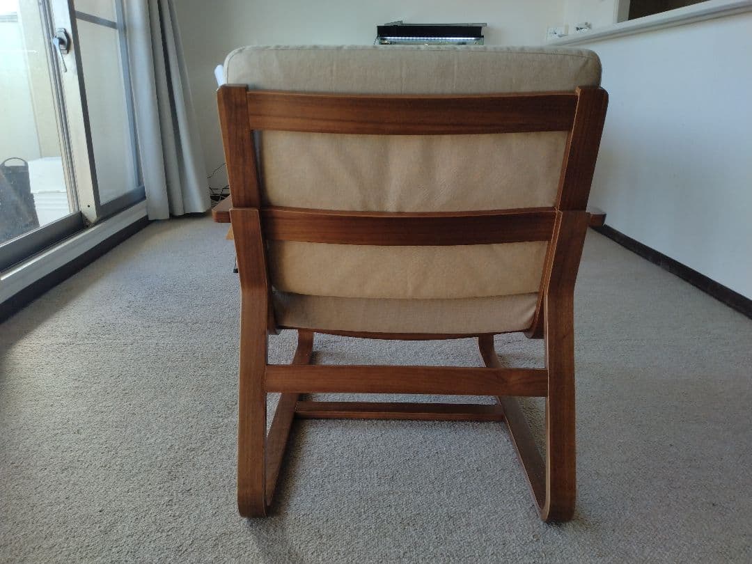 【訳あり美品】MUJI無印 ダイニングソファチェアウォールナット材/リビングでも