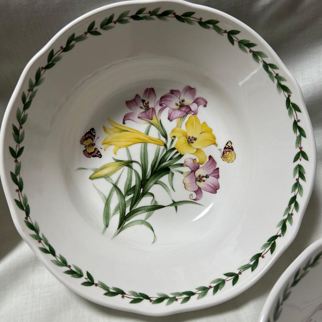 ノリタケ プリマチャイナ　ガーデンブリーズ　絵変わり大鉢　5個組