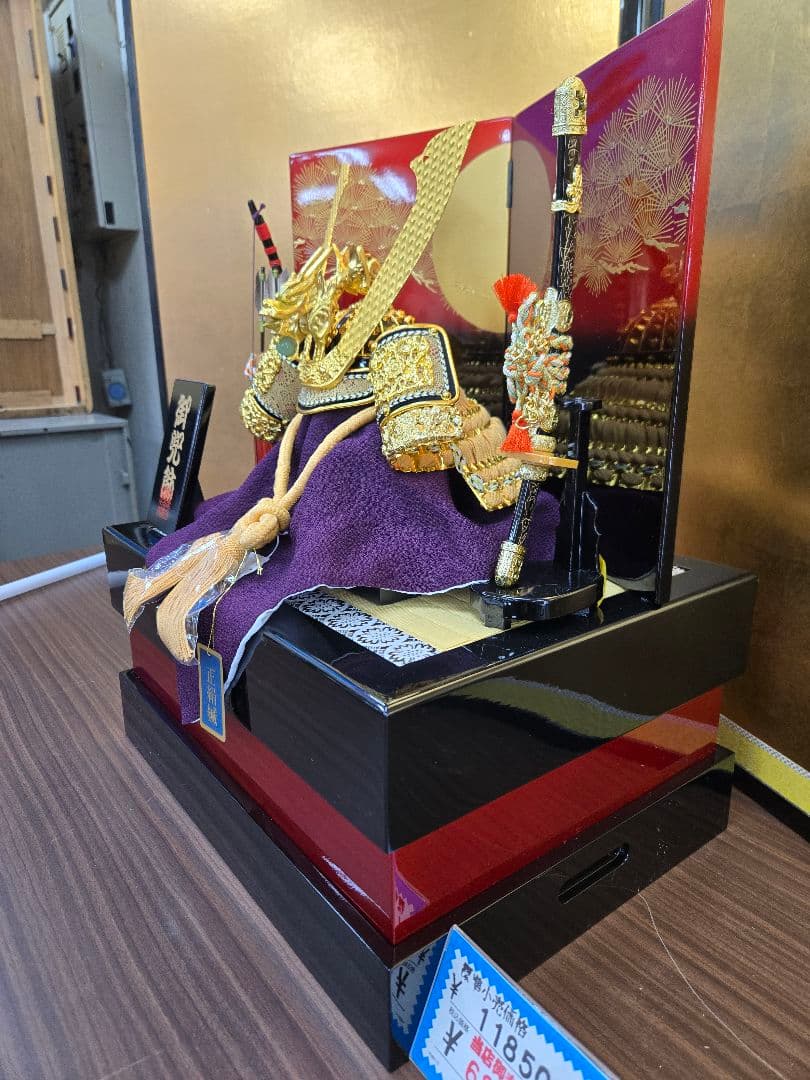 【展示品限り】五月人形　兜　鍬形　収納飾り　※閉店セール　S40