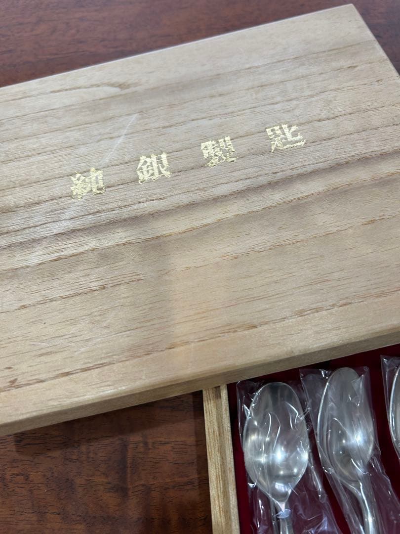 未使用　森銀製作所　純銀スプーン6本セット