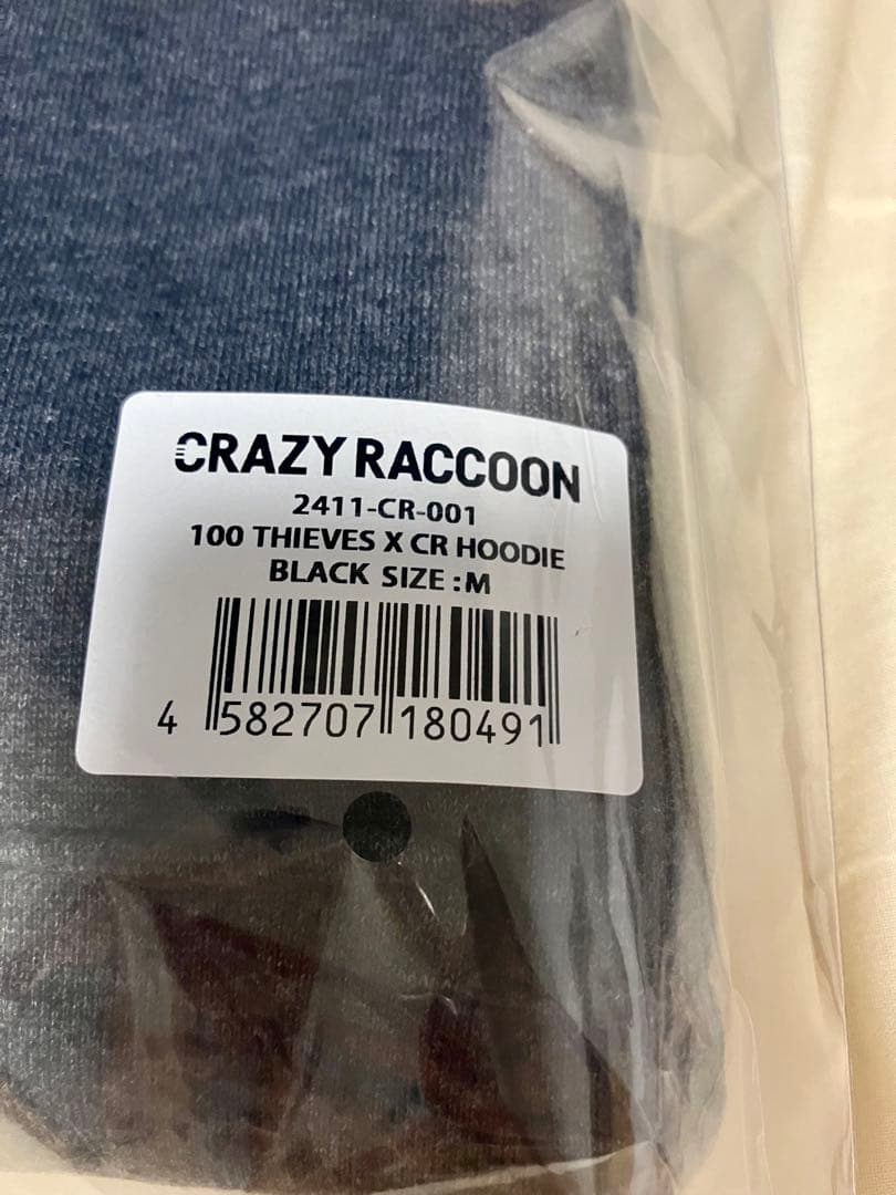 a*u様 Crazy Raccoon 100Thieves パーカー ALGS札 - メルカリ