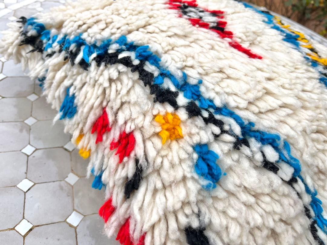 モロッコ　アジラル　クッションカバー　プフ　ラグ 172 2点