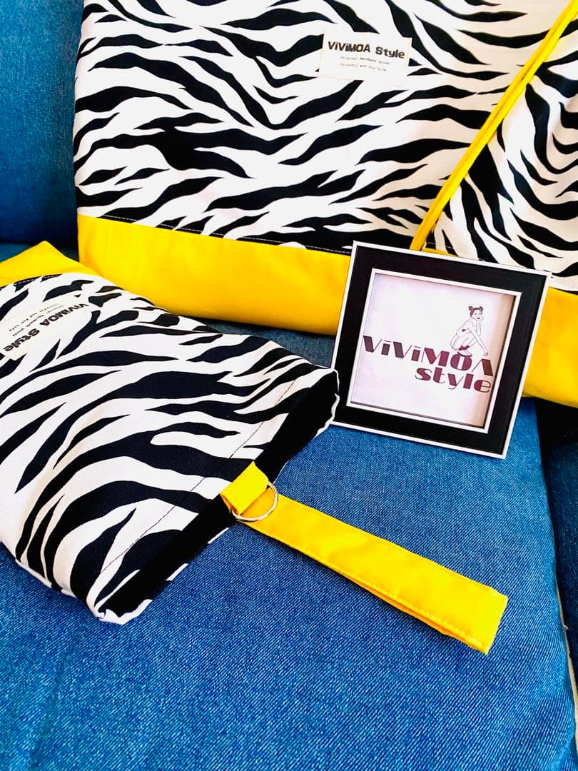 あゆみ　オーダー商品　ゼブラ×イエロー　入園入学グッズ　ViViMOA