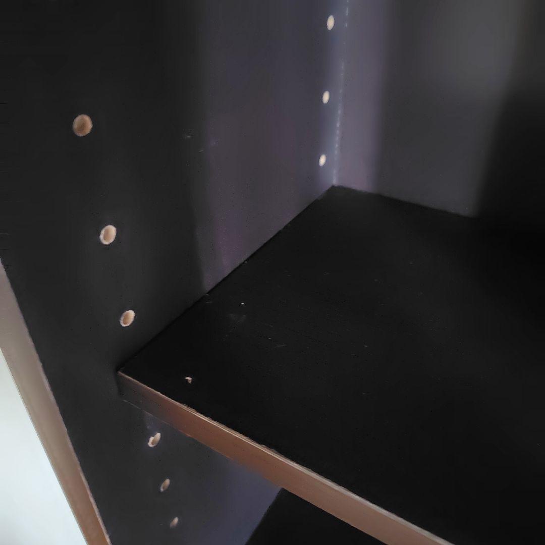 本棚　マガジンラック　漫画　CD　収納棚　ダークブラウン　棚移動　組み立て済み①