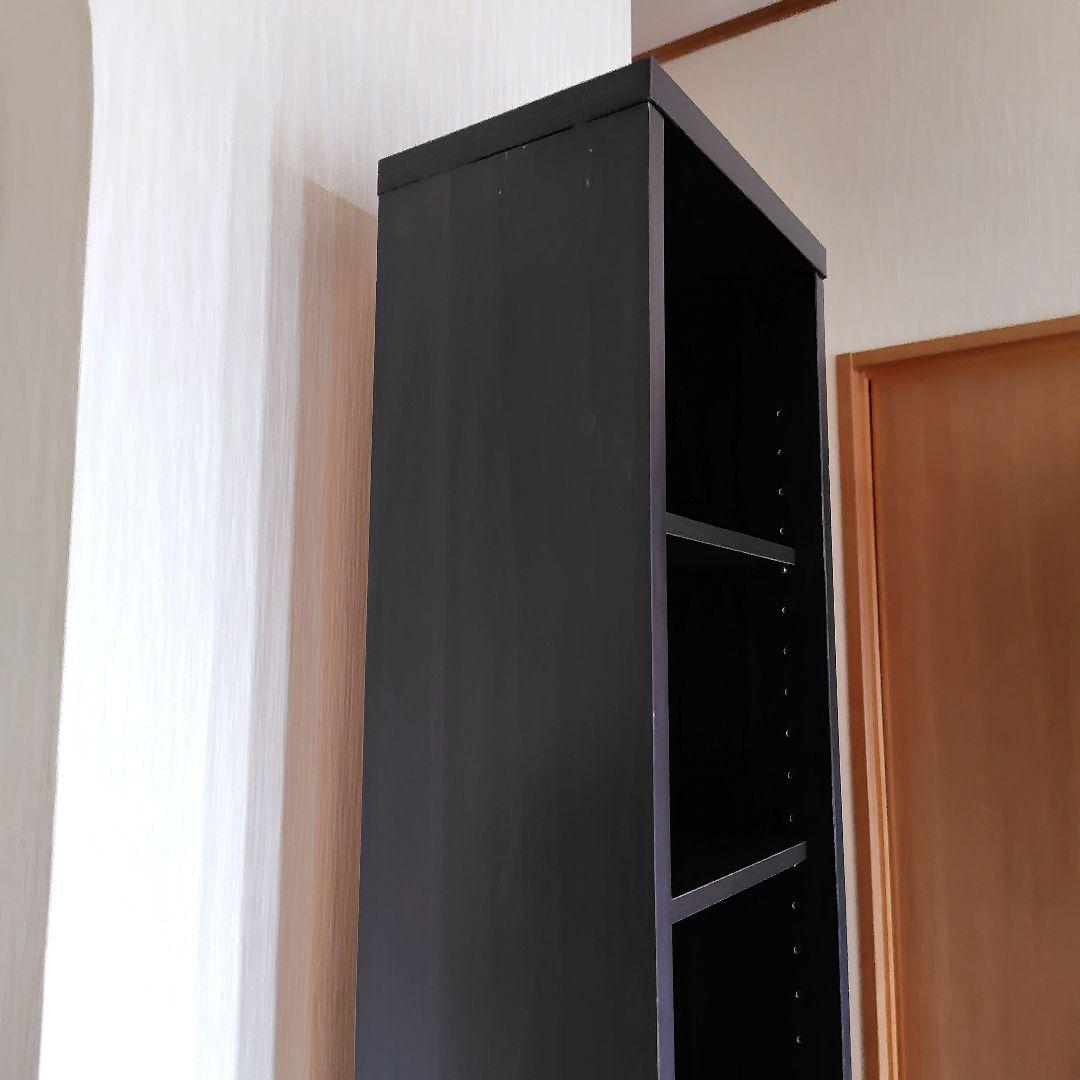 本棚　マガジンラック　漫画　CD　収納棚　ダークブラウン　棚移動　組み立て済み①