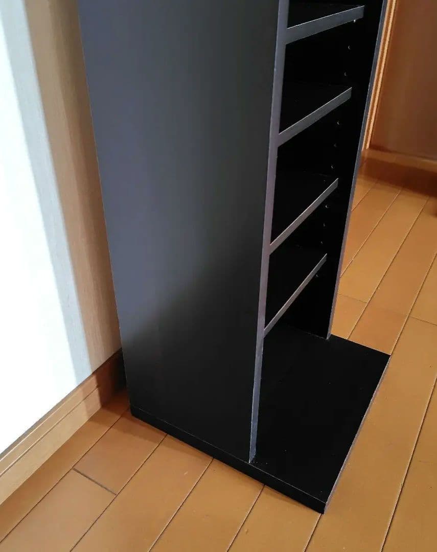 本棚　マガジンラック　漫画　CD　収納棚　ダークブラウン　棚移動　組み立て済み①