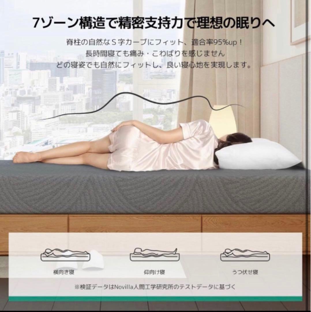 マットレス セミダブル やや硬め 厚さ16cm 吸湿 消臭 高反発 高密度