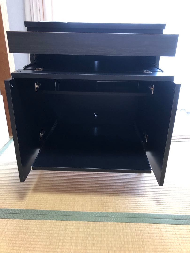 ダークブラウンPCキャビネット 日本製