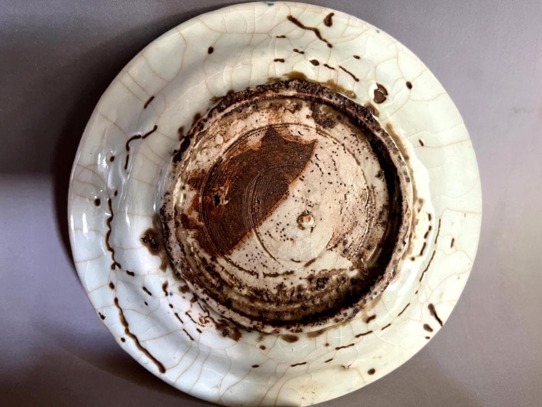 皿□呉須手 南京染付 明時代末期～清時代初期（17世紀頃）砂高台 2枚