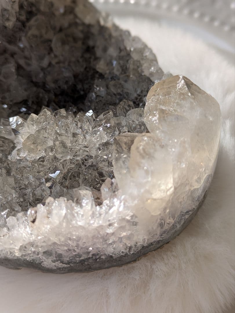 希少　♡グリーンアメジスト　花　皿♡　浄化にも