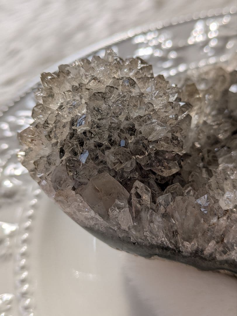 希少　♡グリーンアメジスト　花　皿♡　浄化にも