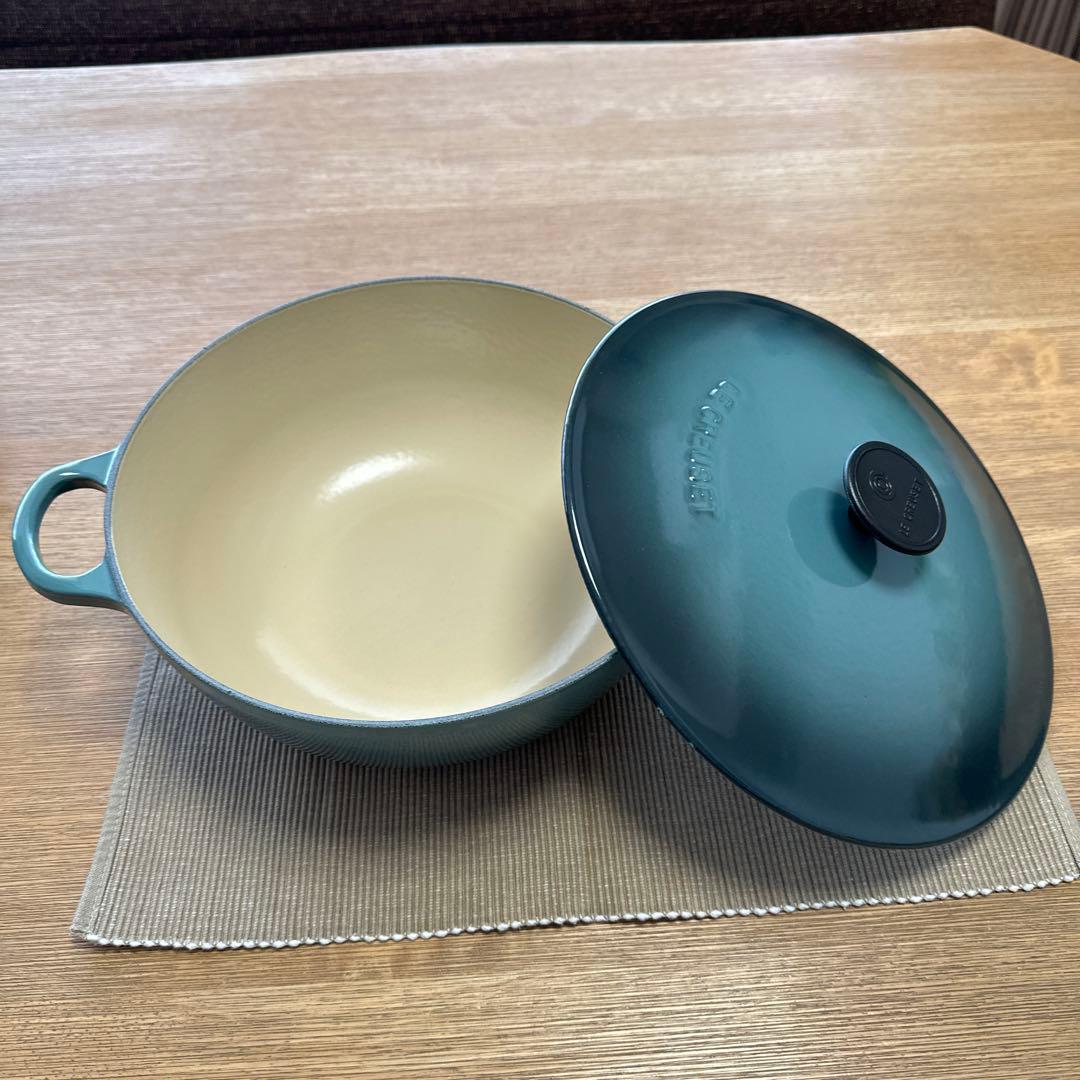 Le Creuset 両手鍋 グリーン 26cm