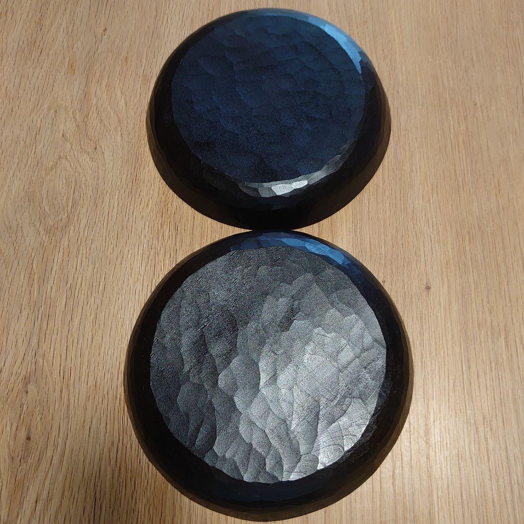三谷龍二さん　黒漆皿　2客セット