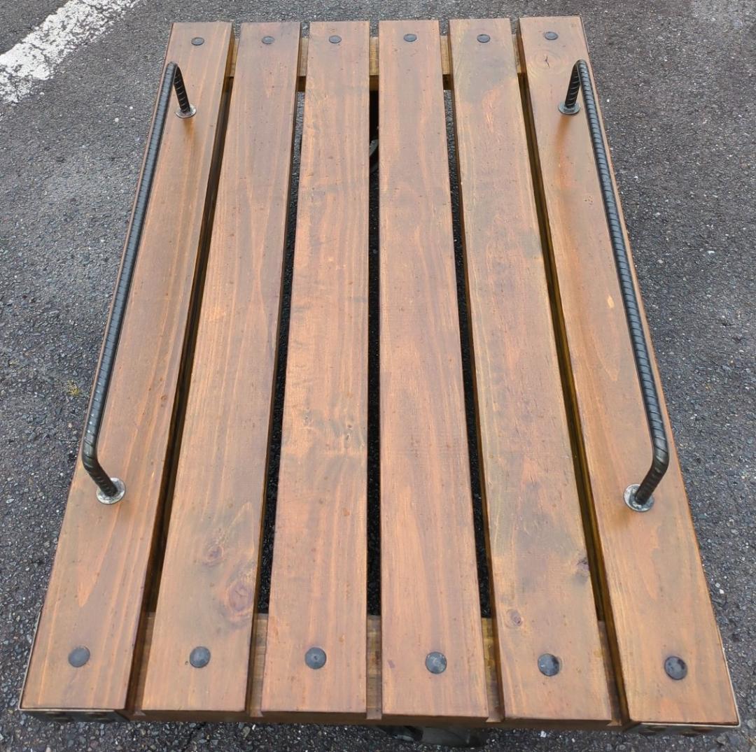 〈たのめる便・現状渡し〉トロリーテーブル ヴィンテージ風